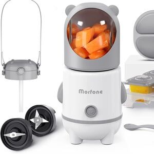 Amazon Baby food purée Blender Set - Gray and White